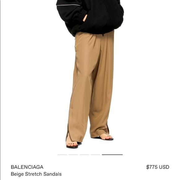 Balenciaga Beige Stretch Sandals Tight 40mm size 9 39Euro - Picture 2 of 9